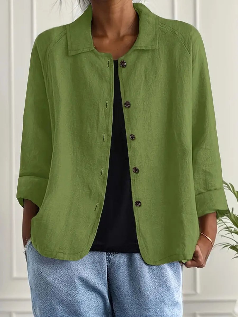 Leichter Damen Cardigan Hemd-Stil mit Knöpfen für Sommer und Alltag 10