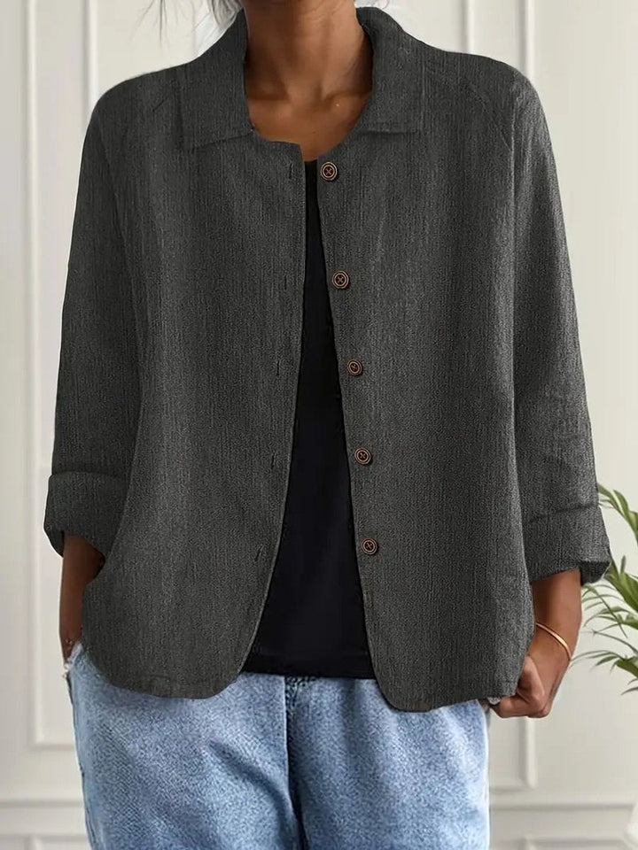 Leichter Damen Cardigan Hemd-Stil mit Knöpfen für Sommer und Alltag 12