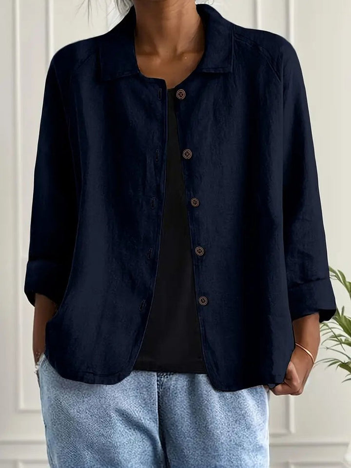 Leichter Damen Cardigan Hemd-Stil mit Knöpfen für Sommer und Alltag 13