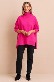 Lena | Kortærmet sweater med bred rullekrave 1