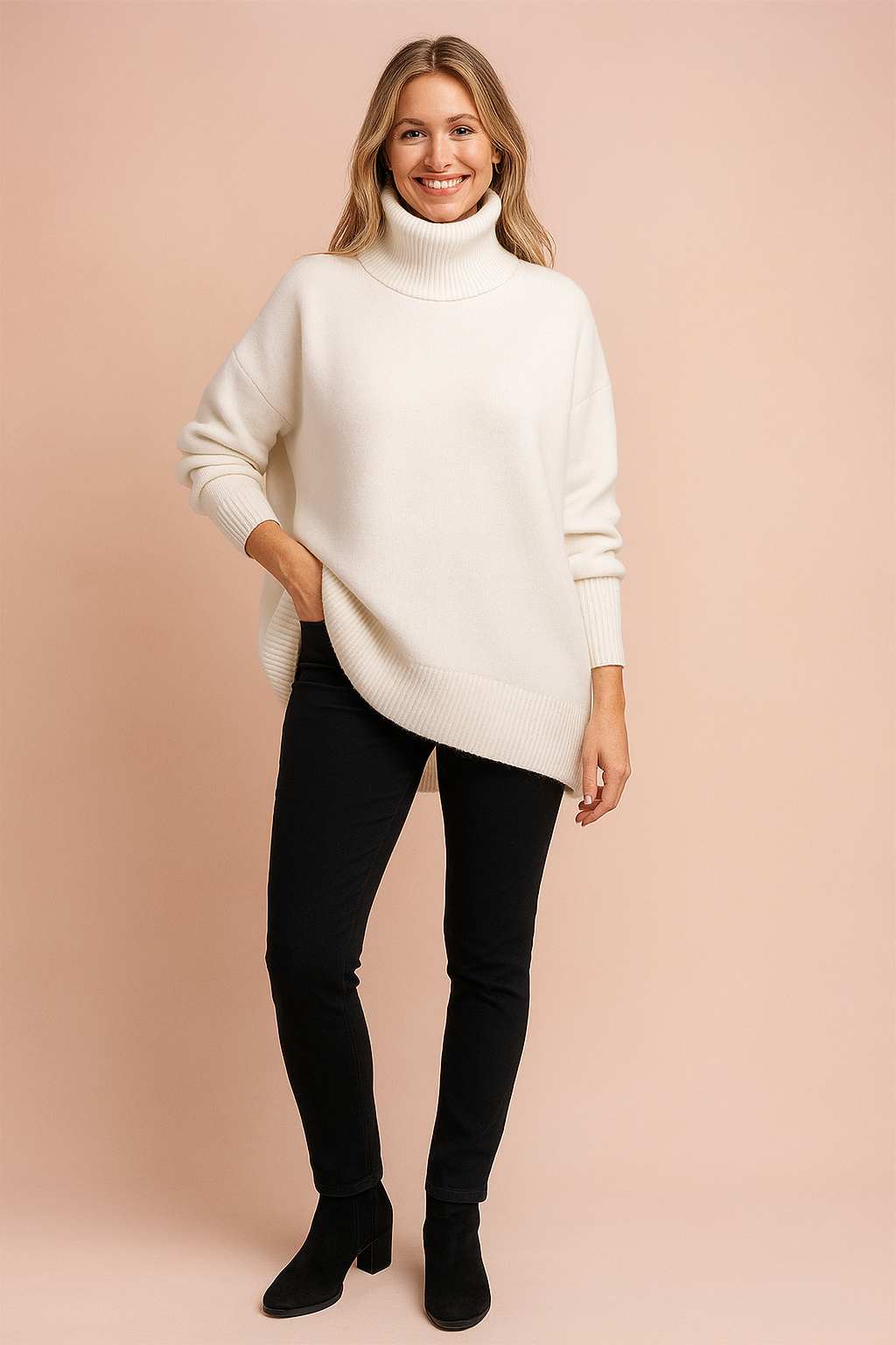 Lena | Kortærmet sweater med bred rullekrave 5
