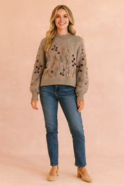 Lena | Sweater med efterårsprint 1