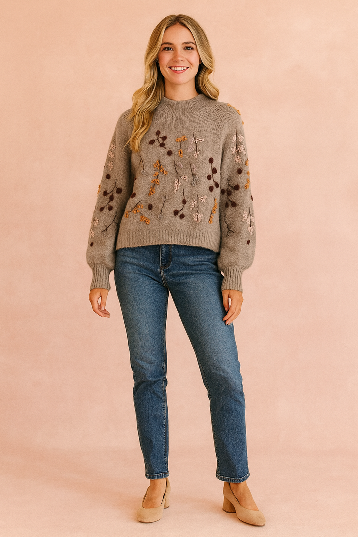 Lena | Sweater med efterårsprint 1