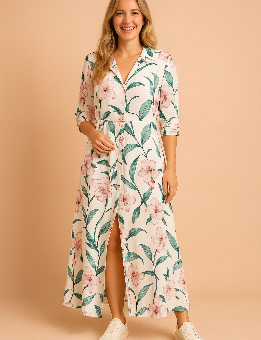 Lena | Todelt model med slids og tekstprint 5