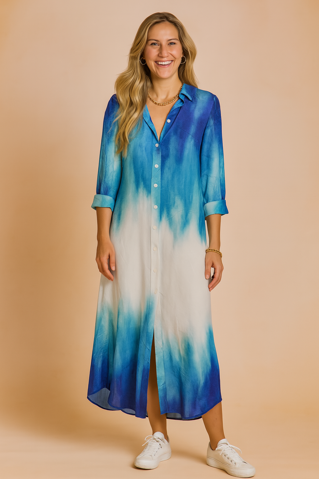 Lena | Todelt model med slids og tekstprint 7