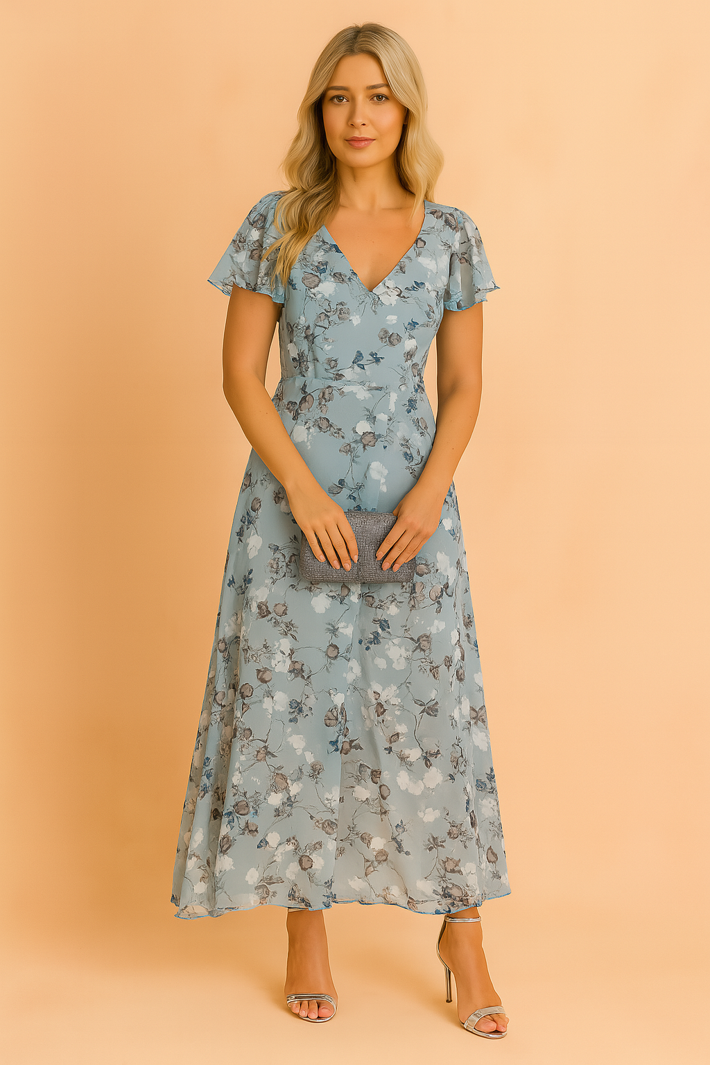 Lilia | Elegant Blomsterprintet Midikjole 3