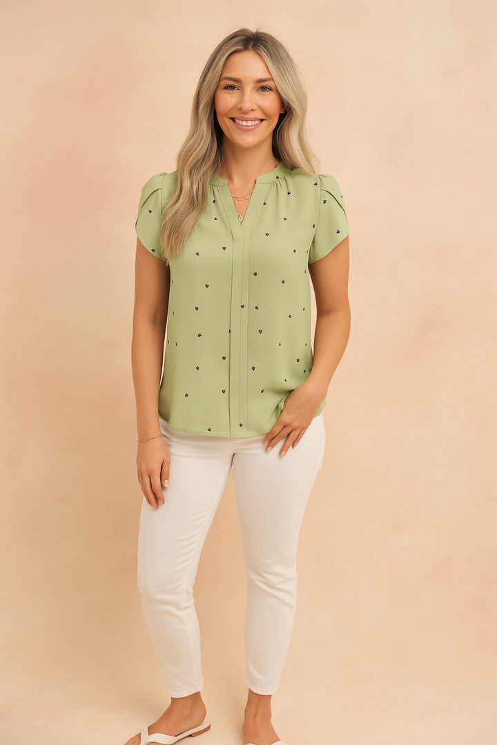 Livia | Pigebluse med hjertemotiv 1