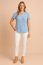 Livia | Pigebluse med hjertemotiv 2