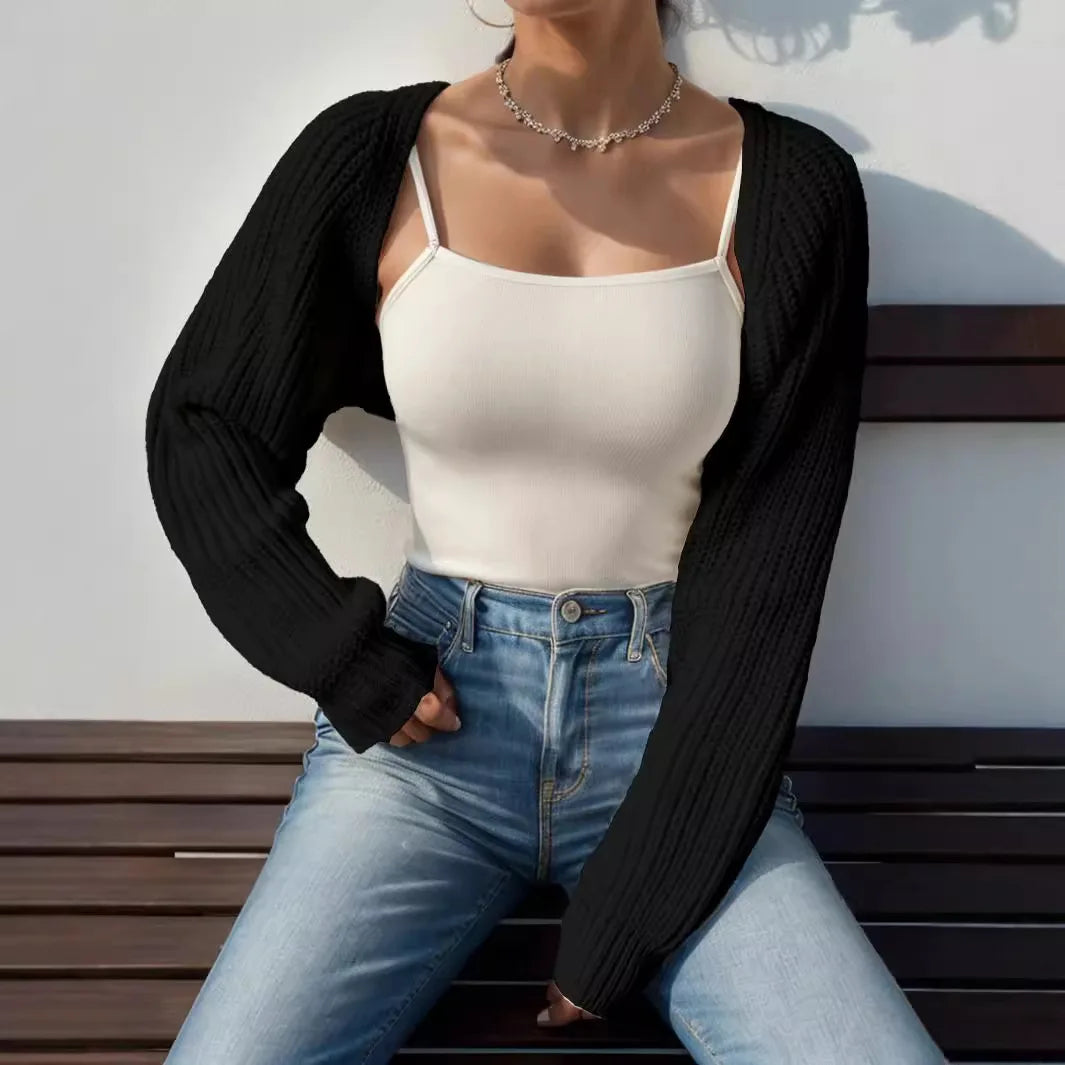 Lola Damen kurze Strickjacke 1