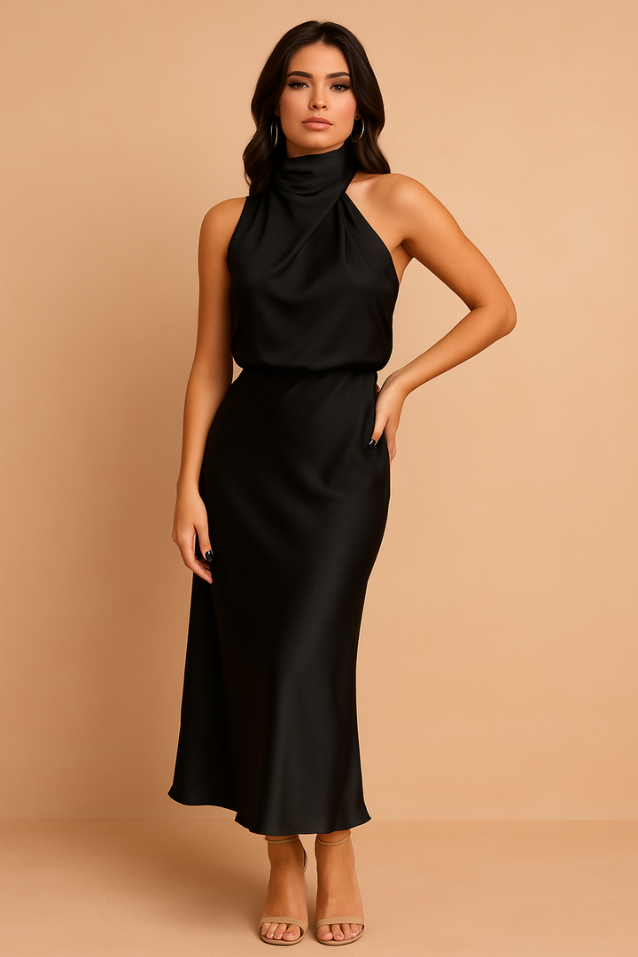 Madelyn | Elegant draperet midikjole til kvinder 3