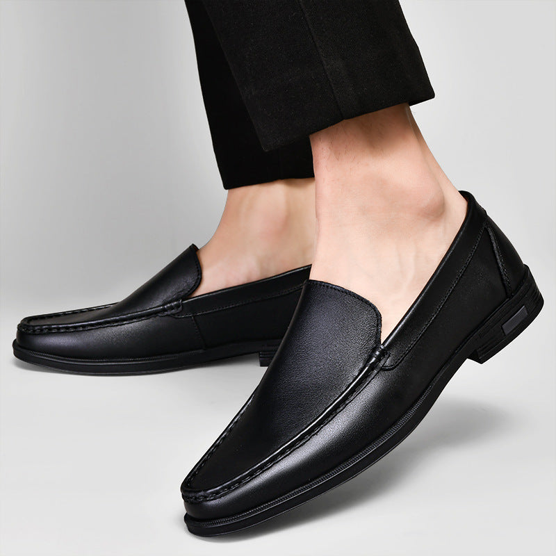 Mænds Komfortable Slip-On Loafers Læder Blød Sål 1