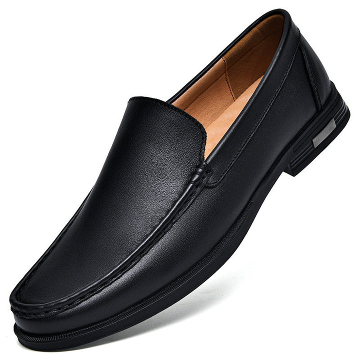 Mænds Komfortable Slip-On Loafers Læder Blød Sål 2