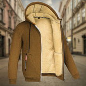 Mænds Vinter Hættejakke Praktisk Fleece Foring 4