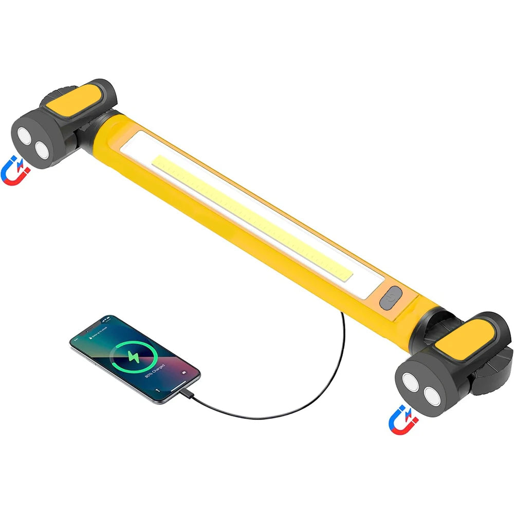 Magnetisk LED-arbejdslysbjælke – Genopladelig 5200mAh lampe til bilreparationer, belysning under motorhjelmen og udendørs nødbelysning 0