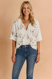Maja | Skjortebluse med blomsterprint 4