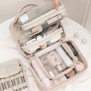 Makeup Organizer med Rummelig Opbevaring og Vandafvisende Materiale – Elegant Sort Design til Professionel Brug 0