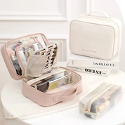 Makeup Organizer med Rummelig Opbevaring og Vandafvisende Materiale – Elegant Sort Design til Professionel Brug 1