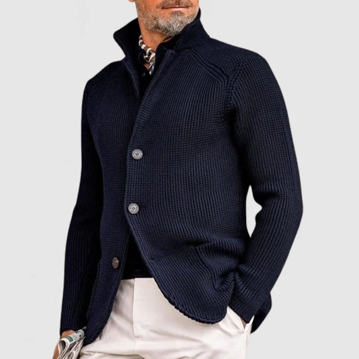 Max | Feinstrick-Herrenstrickjacke mit Knopfverschluss 0