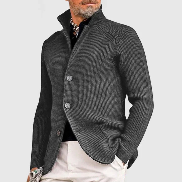 Max | Feinstrick-Herrenstrickjacke mit Knopfverschluss 1