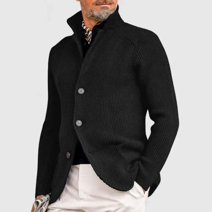 Max | Feinstrick-Herrenstrickjacke mit Knopfverschluss 3