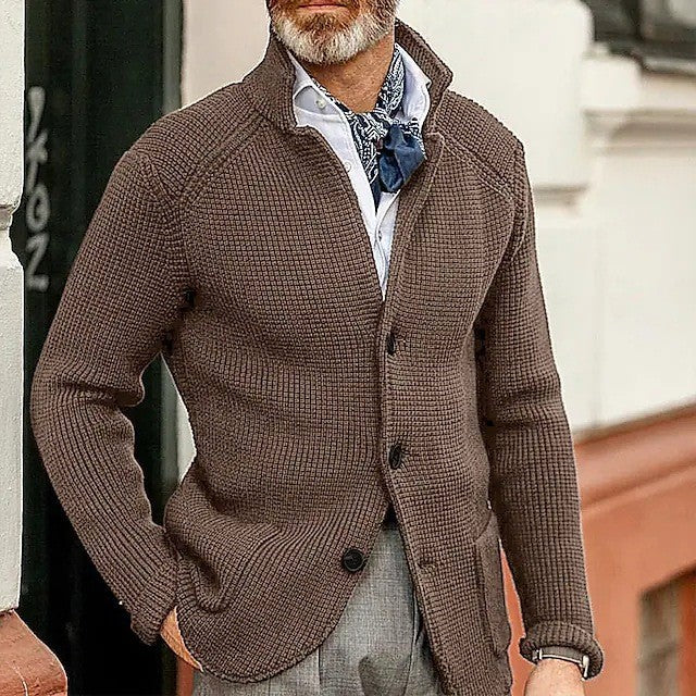 Max | Feinstrick-Herrenstrickjacke mit Knopfverschluss 6