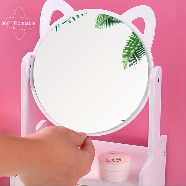 MeowGlow - Katteøre makeupspejl med opbevaring 5