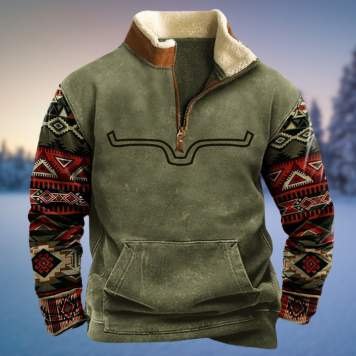 Merino Pullover Herren Mit Halb-Reißverschluss, Lässiger Winterpullover Für Komfort Und Stil 0