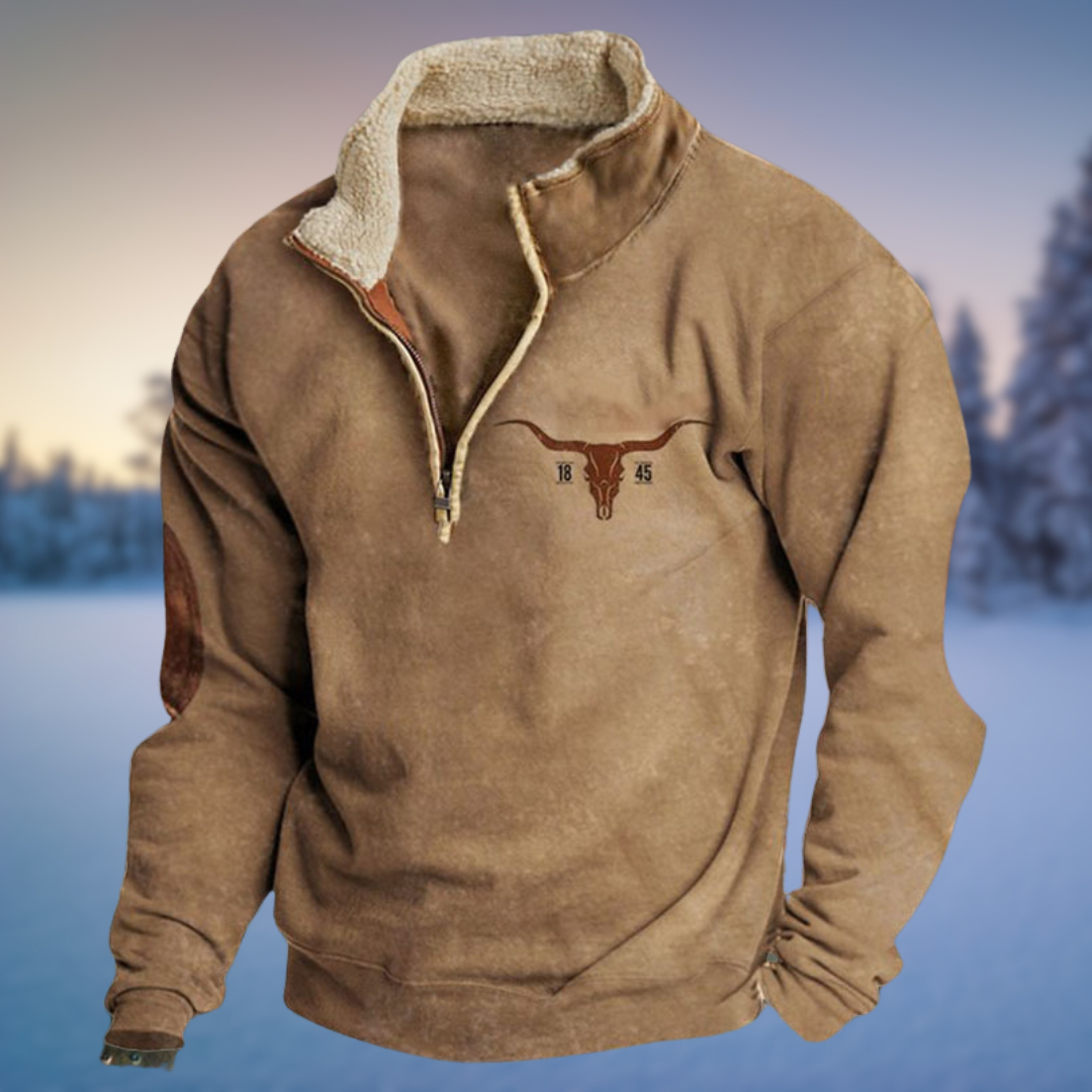 Merino Pullover Herren Mit Halb-Reißverschluss, Lässiger Winterpullover Für Komfort Und Stil 2