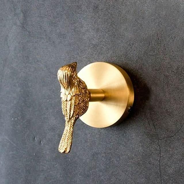 Messing Dyre Vægkrog med Guld Accenter 0
