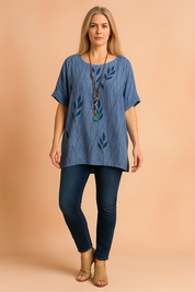 Milena | Oversized bluse med blomstermønster 0