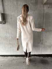 Carolina | Luksus Lang Uld Frakke til Elegant Stil
