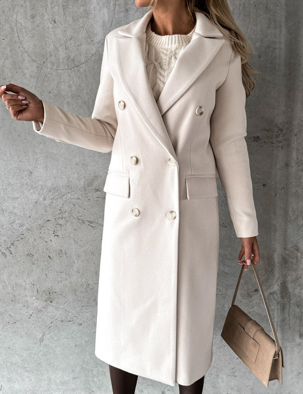 Carolina | Luksus Lang Uld Frakke til Elegant Stil