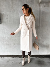 Carolina | Luksus Lang Uld Frakke til Elegant Stil