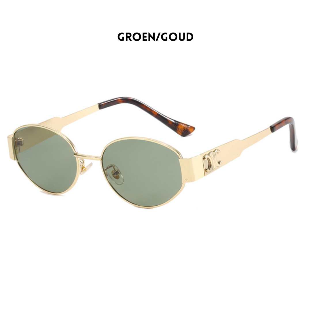 Moderne Guld Solbriller Dame - Retro Stil til Sommer, UV400 Beskyttelse, Stilfulde og Alsidige 2