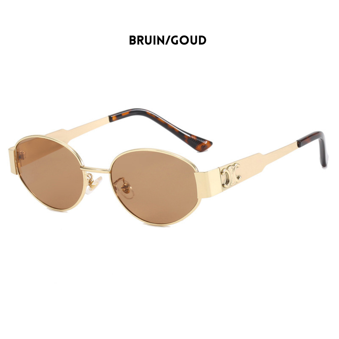 Moderne Guld Solbriller Dame - Retro Stil til Sommer, UV400 Beskyttelse, Stilfulde og Alsidige 3