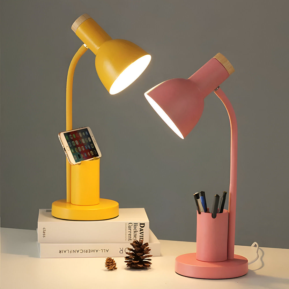 Moderne nordisk LED-bordlampe med stilfuld penholder 2