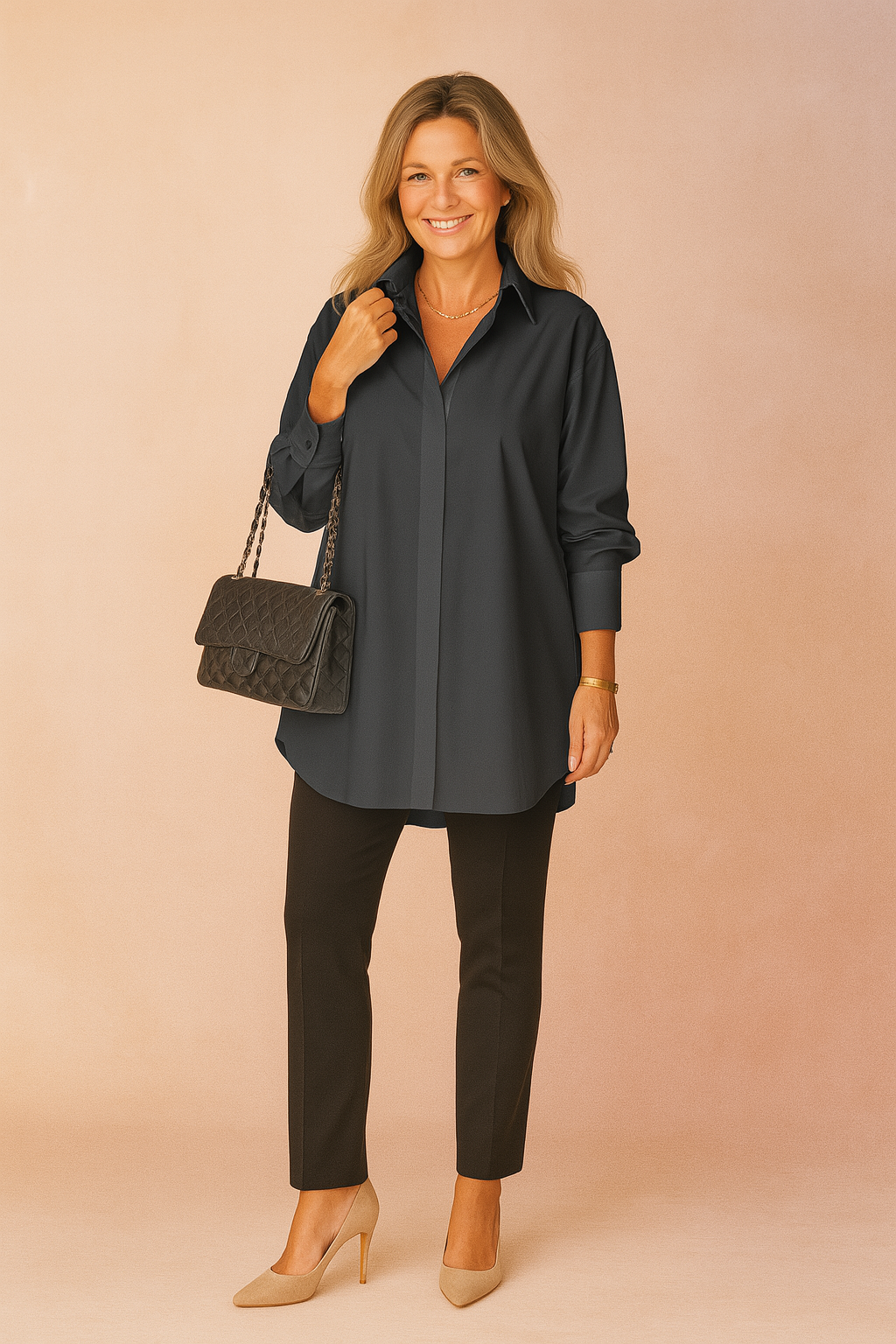 Monaco | Elegant oversized skjortebluse 1