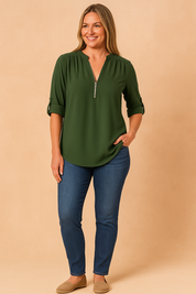 Nessa | Lynlåsbluse med 3/4 ærmer 5