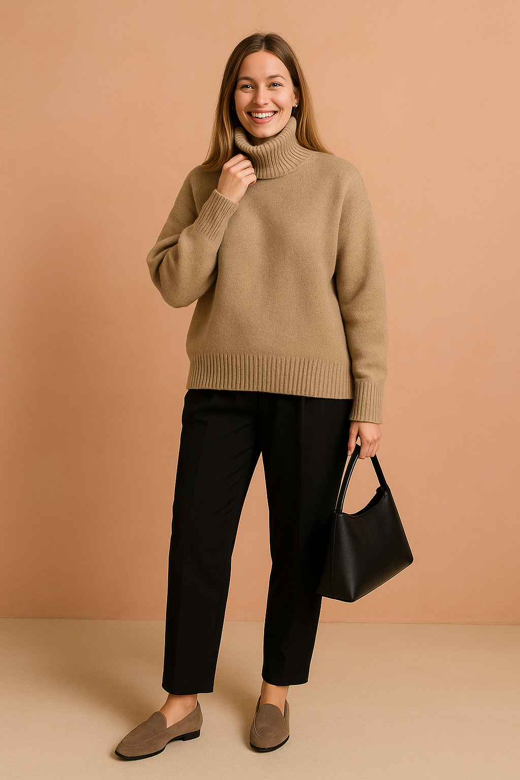 Nina | Oversized rullekravetrøje med lange ærmer 2