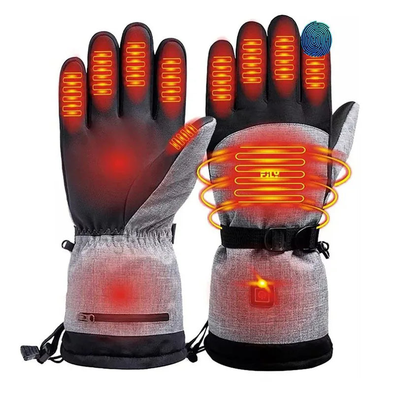 Opvarmede vandtætte vinterhandsker – tre temperaturniveauer. Intelligente USB-drevne termiske handsker til mænd og kvinder på motorcykel, cykel, camping og fiskeri. 5