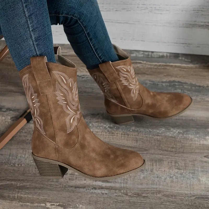 Orthopädische Damen Cowboy Stiefel mit Arch Support für stilvollen Komfort 3