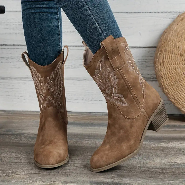Orthopädische Damen Cowboy Stiefel mit Arch Support für stilvollen Komfort 4