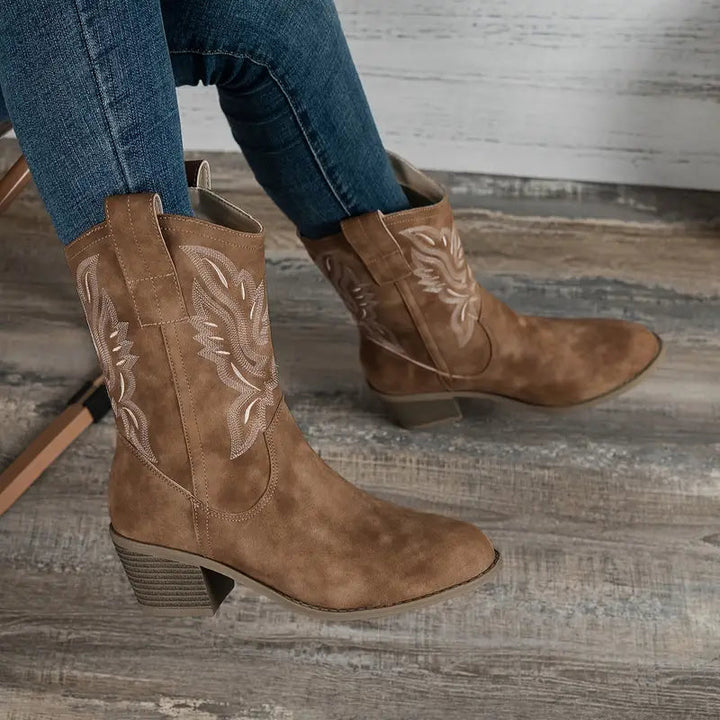 Orthopädische Damen Cowboy Stiefel mit Arch Support für stilvollen Komfort 5
