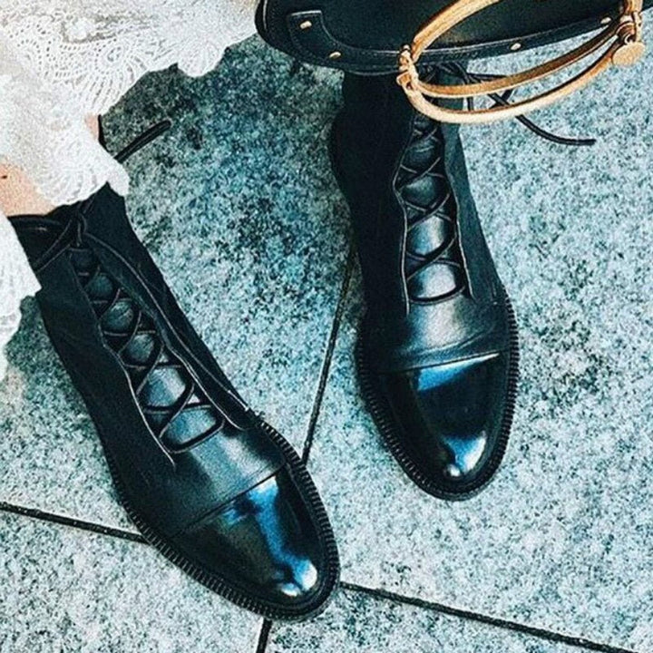 Orthopädische Damen Schnürstiefel mit Arch Support Wasserdicht Winterstiefel 1