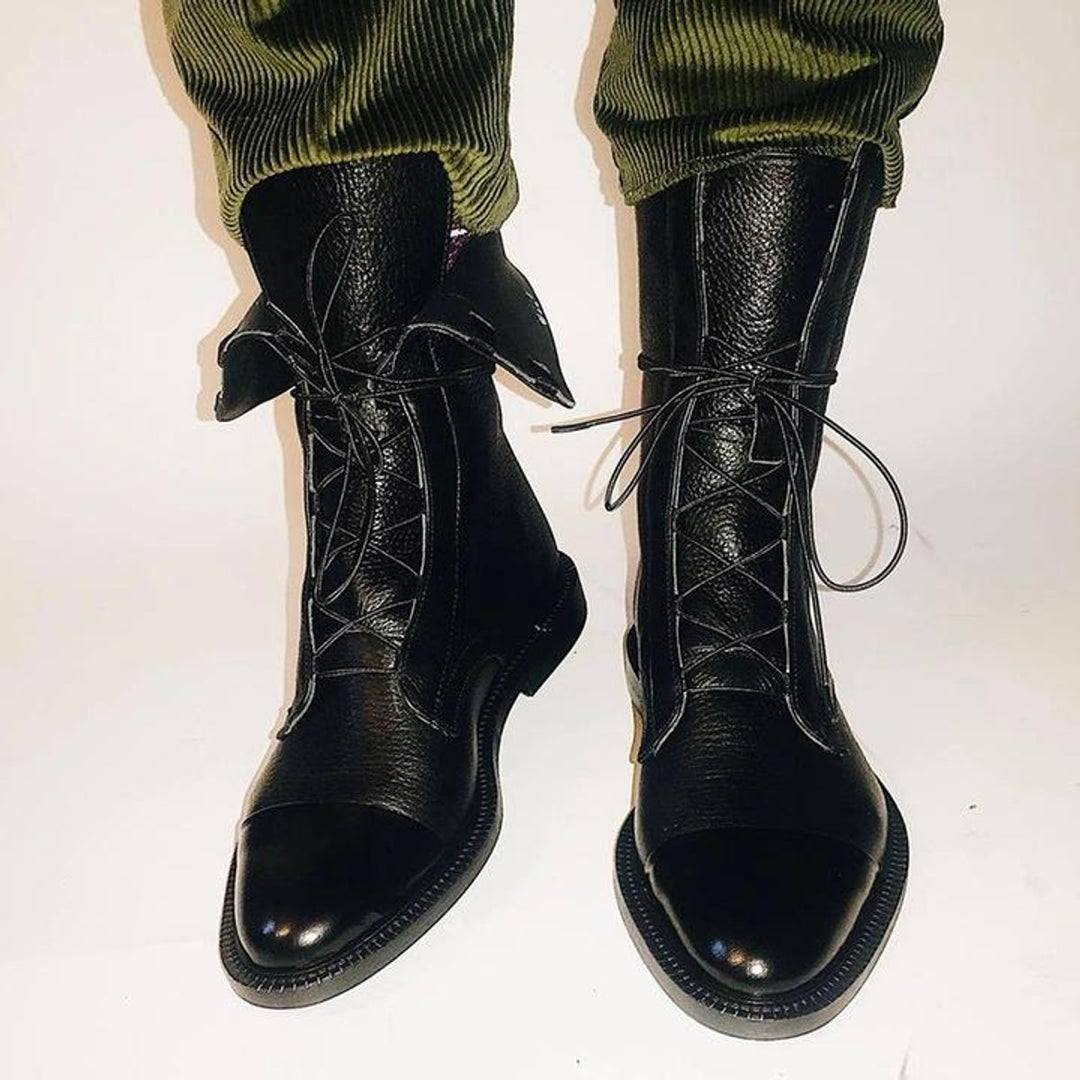 Orthopädische Damen Stiefeletten mit Arch Support Vintage Schnürboots für Herbst und Winter 8