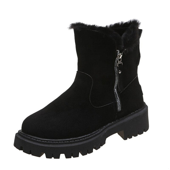 Orthopädische Damen Stiefeletten mit wärmendem Plüschfutter und Reißverschluss für sicheren Halt 3