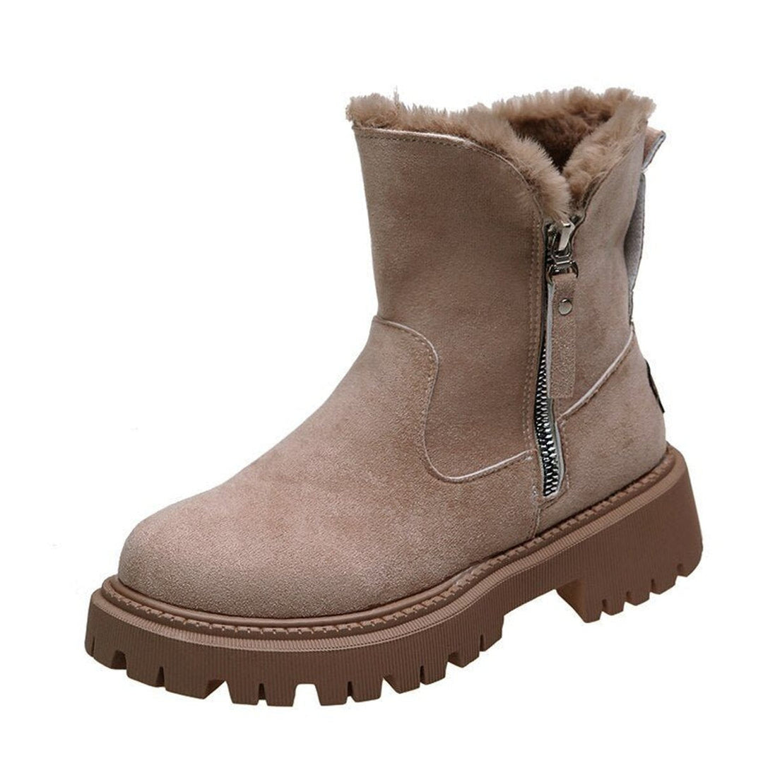 Orthopädische Damen Stiefeletten mit wärmendem Plüschfutter und Reißverschluss für sicheren Halt 6