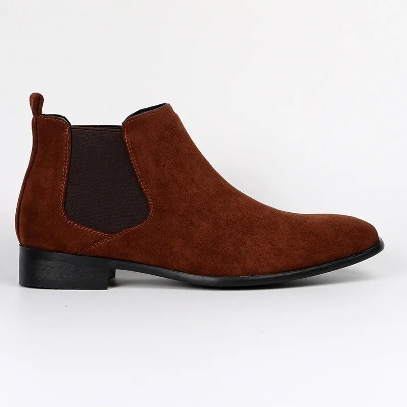 Orthopädische Herren Chelsea Boots mit Arch Support Knöchelhoch Komfortabler Pull-On Schuh 2