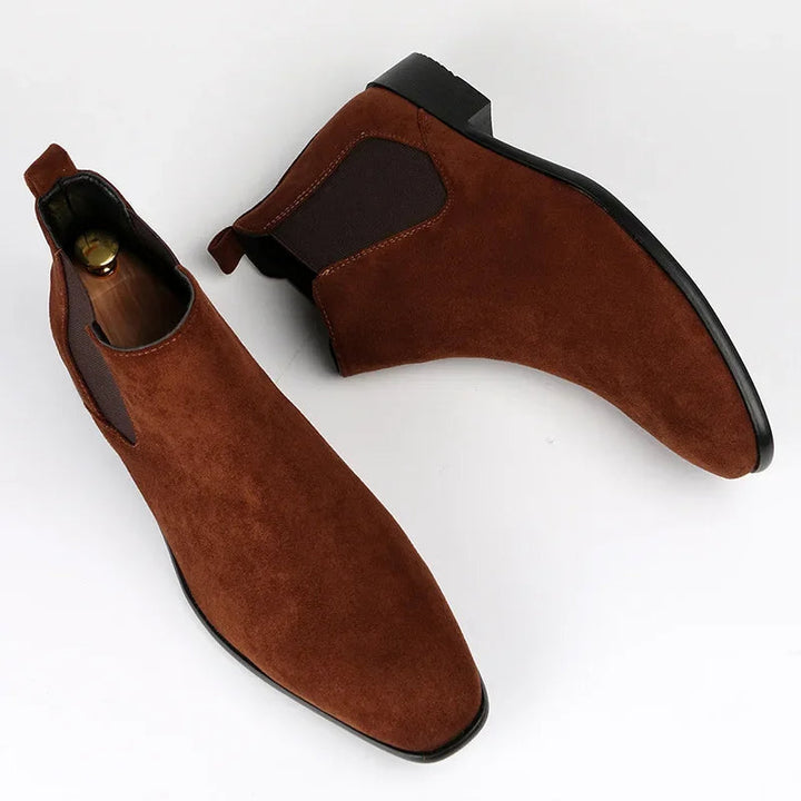 Orthopädische Herren Chelsea Boots mit Arch Support Knöchelhoch Komfortabler Pull-On Schuh 7