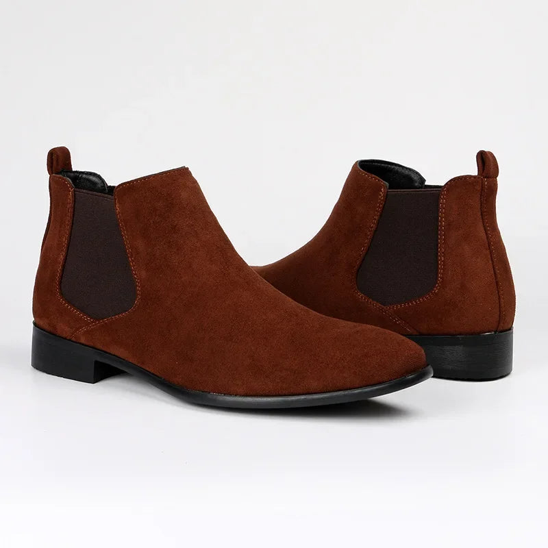 Orthopädische Herren Chelsea Boots mit Arch Support Knöchelhoch Komfortabler Pull-On Schuh 8